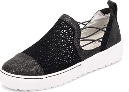 Picture of Jambu Womens Erin Perforated Platform Sneakers Shoes Casual - Black - Size 8.5 W - Size: 8.5 Wide