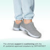 Picture of Orthofeet Women's Orthopedic Grey Knit Francis No-Tie Sneakers, Size 8.5 - Size: 8.5