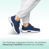 Picture of Orthofeet Women's Orthopedic Blue Knit Francis No-Tie Sneakers, Size 7.5 - Size: 7.5