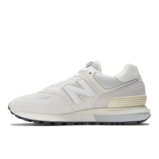 Picture of New Balance Unisex 574 V2 Lace-Up Sneaker, Grey/White, 8 US Men Cream - Size: 8