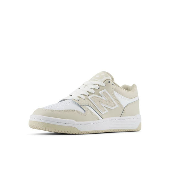 Picture of New Balance Kids 480 V1 Lace-up Sneaker, Timber Wolf/White, 7 US Unisex Big - Size: 7 Big Kid