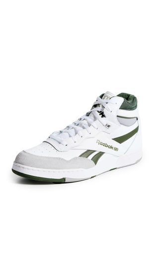 Picture of Reebok Unisex Bb4000 Ii Mid Sneaker, White/Cold Grey/Varsity Green, 10 US Men - Size: 10 Women/10 Men