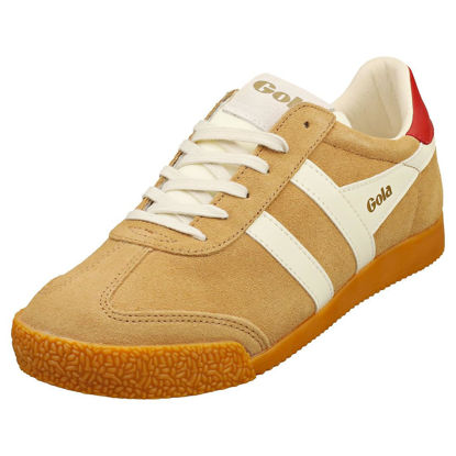 Picture of Gola Women's Elan Sneaker, Caramel/Off-White/Deep Red, 10 - Size: 10