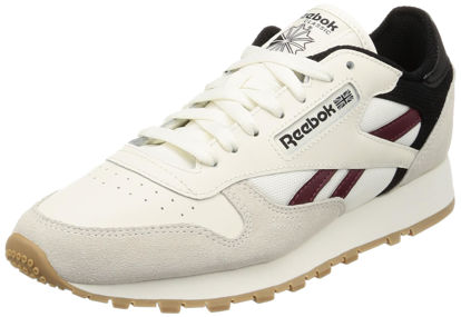 Picture of Reebok Unisex Sneaker, Chalk Classic Maroon F23 Core Black, 6 US Men - Size: 7.5 Women/6 Men