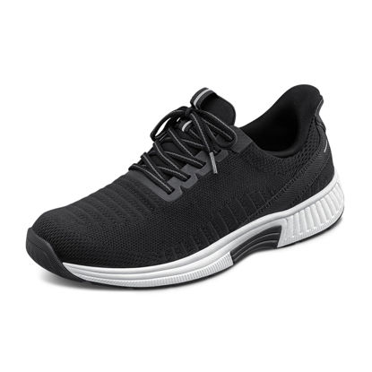 Picture of Orthofeet Women's Orthopedic Black Knit Kita Hands-Free Sneakers, Size 7 - Size: 7