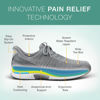 Picture of Orthofeet Men's Orthopedic Grey Knit Yari Hands-Free Sneakers, Size 9.5 - Size: 9.5