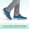Picture of Orthofeet Men's Orthopedic Blue Knit Yari Hands-Free Sneakers, Size 7 - Size: 7