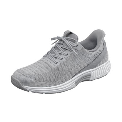 Picture of Orthofeet Women's Orthopedic Grey Knit Kita Hands-Free Sneakers, Size 9 - Size: 9