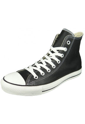 Picture of Converse Unisex Chuck Taylor All Star Leather High Top Shoe Black 8.5 Men US/10.5 Women US - Size: 8.5