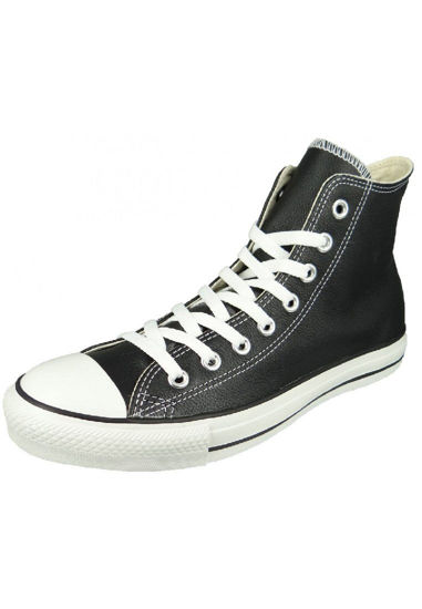 Picture of Converse Unisex Chuck Taylor All Star Leather High Top Shoe Black 8.5 Men US/10.5 Women US - Size: 8.5
