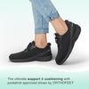 Picture of Orthofeet Women's Orthopedic All Black Knit Kita Hands-Free Sneakers, Size 7.5 - Size: 7.5