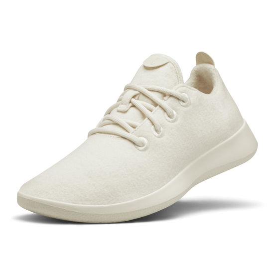 Picture of Allbirds Men’s Wool Runners Everyday Sneakers, Machine Washable Shoe Made with Natural Materials - Natural White (Cream Sole) - 10 Medium - Size: 10
