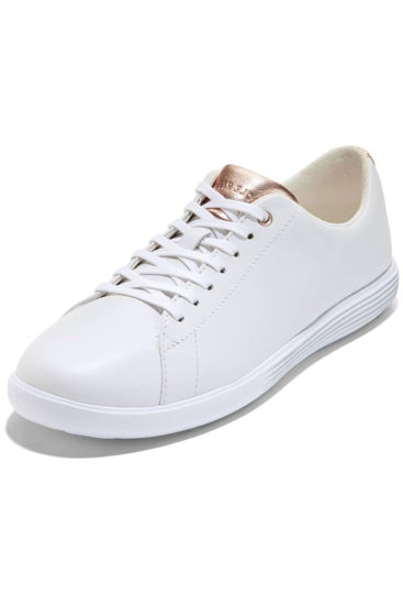 Picture of Cole Haan Women's Grand Crosscourt Sneaker, Optic White/Rose Gold Metallic, 9 - Size: 9