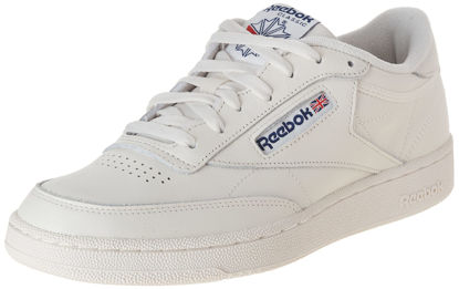 Picture of Reebok mens Club C 85,Chalk/Chalk/Classic Cobalt,8.5 - Size: 8.5