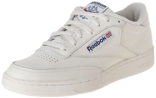 Picture of Reebok mens Club C 85,Chalk/Chalk/Classic Cobalt,8.5 - Size: 8.5