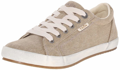 Picture of Taos Star Women's Sneaker - Iconic Style with Canvas Design for Everyday Adventures - Custom Fit Lacing and Premium Removable Footbed with Arch Support for All Day Comfort Khaki Wash 6.5 M US - Size: 6.5