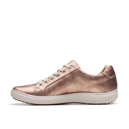 Picture of Clarks Women's Nalle Lace Sneaker, Rose Gold Leather, 8.5 - Size: 8.5