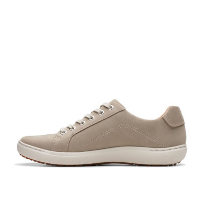 Picture of Clarks Women's Nalle Lace Sneaker, Stone Nubuck, 7 Wide - Size: 7 Wide