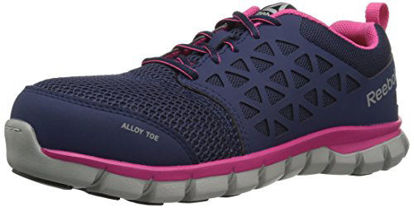 Picture of Reebok Women's Sublite Cushion Work RB046 Boot, Navy Pink, 5.5 M US - Size: 5.5