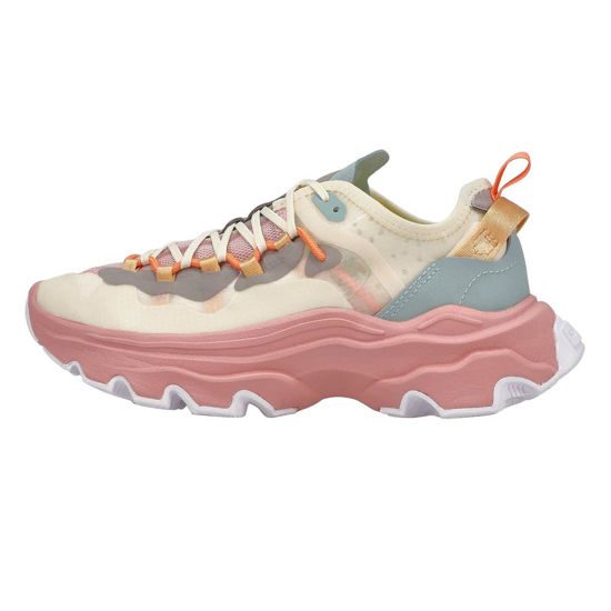 Picture of Sorel Kinetic Breakthru Tech Lace Sneakers for Women - Textile Upper, Breathable Textile Lining, and Molded EVA Midsole Chalk/Eraser Pink 10 B - Medium - Size: 10