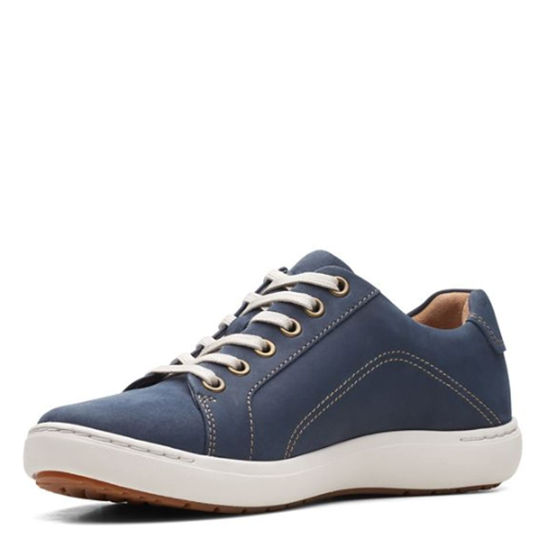 Picture of Clarks Women's, Nalle Lace Sneaker Navy Nubuck - Size: 12