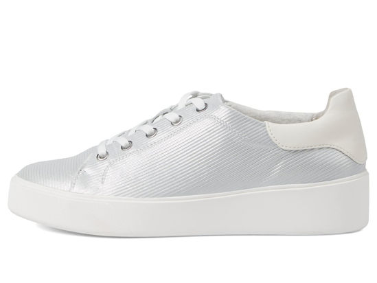 Picture of Naturalizer Women's Morrison2.0 Lace Up Fashion Casual Sneaker, Silver Leather, 6.5 Wide - Size: 6.5 Wide