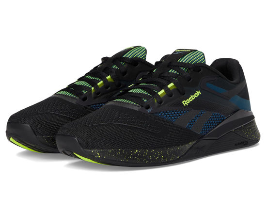 Picture of Reebok Unisex Nano X4 Sneaker, Black/Escape Blue/Digital Lime, 10.5 US Men - Size: 12 Women/10.5 Men