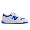 Picture of New Balance Unisex-Adult BB480 V1 Sneaker, White/Cobalt Blue/White, 9.5 - Size: 11 Wide Women/9.5 Men