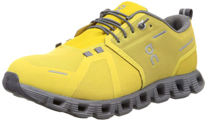 Picture of ON Men's Cloud 5 Waterproof Sneakers, Mustard/Rock, 8 - Size: 8