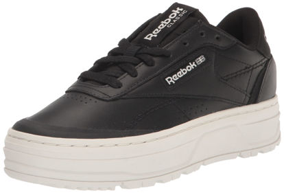 Picture of Reebok Women's Club C Double Geo Sneaker, Black/Chalk, 5.5 - Size: 5.5