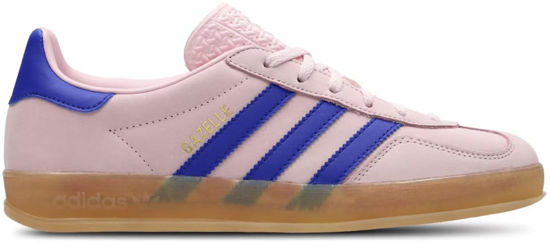 Picture of adidas Originals Gazelle Indoor Womens Sneaker (Clear Pink Lucid Blue, US Footwear Size System, Adult, Women, Numeric, Medium, 6.5) - Size: 6.5