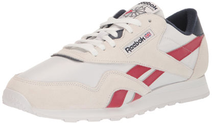 Picture of Reebok Men's Classic Nylon Sneaker, White/Flash Red/Vector Navy, 8 - Size: 8