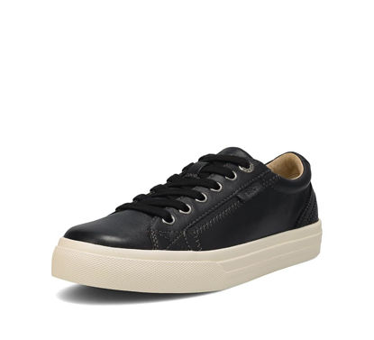 Picture of Taos Plim Soul Lux Women's Sneaker - Soft Premium Leather Lace Up Sneakers with All Day Walking Comfort and Support Black Leather 7.5 (W) US - Size: 7.5 Wide