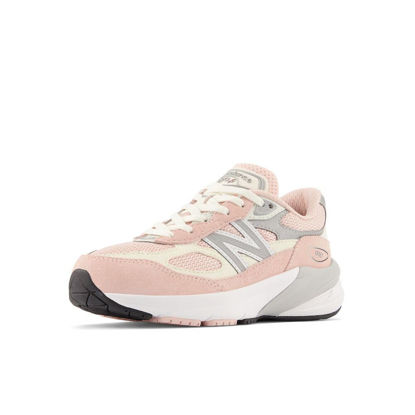 Picture of New Balance Girls 990 V6 Lace-Up Sneaker, Pink Haze/White, 6.5 Big Kid - Size: 6.5 Big Kid