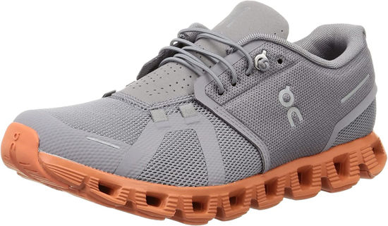Picture of On Men's Cloud 5 Sneakers, Zinc/Canyon, 7 - Size: 7