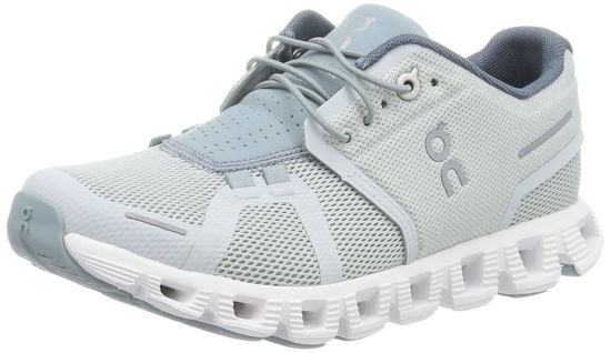 Picture of On Women's Cloud 5 Sneakers, Surf/Cobble, Blue, 5 Medium US - Size: 5