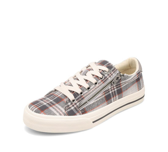 Picture of Taos Footwear Women's Z Soul Grey Plaid Sneaker 7.5 M - Size: 7.5