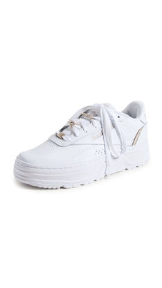 Picture of Reebok Women's Club C Double Geo Radical Sneakers, White/White/Moonstone, 11 Medium US - Size: 11