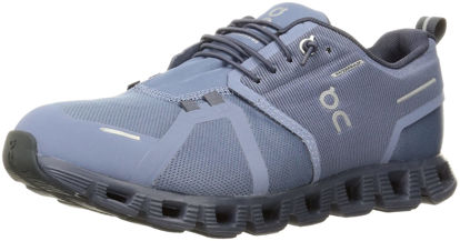 Picture of On Men's Cloud 5 Waterproof Sneakers, Metal/Navy, Blue, 7.5 Medium US - Size: 7.5