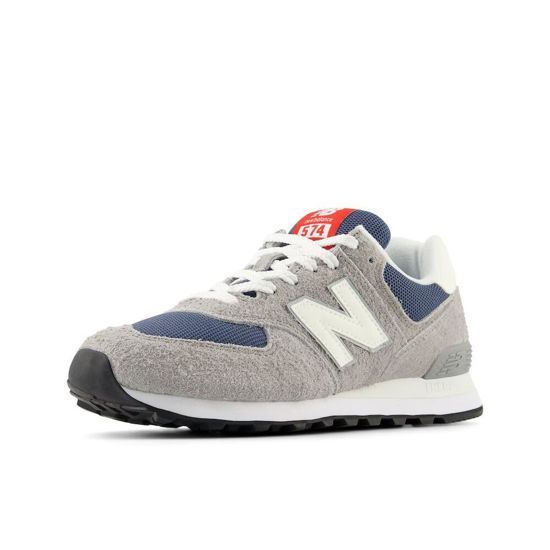 Picture of New Balance Unisex 574 V2 History Sneaker, Shadow Grey/Sea Salt, 13 US Men - Size: 14.5 Wide Women/13 Men