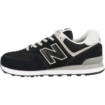 Picture of New Balance Men's 574 Core Sneaker, Black/White, 9 Wide - Size: 9 Wide