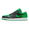 Picture of Nike Air Jordan 1 Low Men's Shoes Black/Black-Lucky Green-White 553558-065 9 - Size: 9