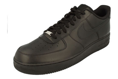 Picture of Nike Air Force 1 07 Mens Trainers 315122 Sneakers Shoes (UK 17 US 18 EU 52.5, Black Black 001) - Size: 18