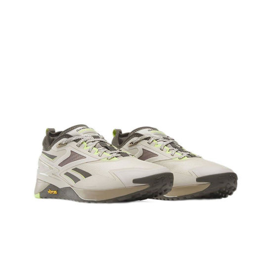Picture of Reebok Unisex Sneaker, Stucco Grout F23 Laser Lime F23, 8 US Women - Size: 8 Women/6.5 Men