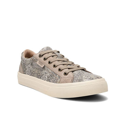 Picture of Taos Plim Soul Lux Women's Sneaker - Soft Premium Leather Lace Up Sneakers with All Day Walking Comfort and Support Taupe Paisley Multi Sneaker 7 M US - Size: 7