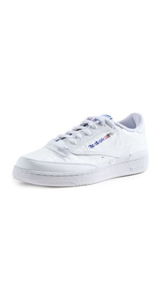 Picture of Reebok Unisex-Adult Club C Sneaker, White/Vector Blue, 10 US Men - Size: 11.5 Women/10 Men