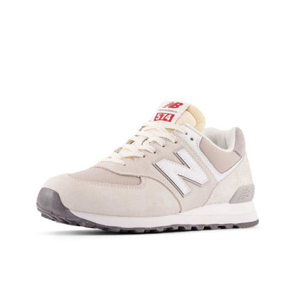 Picture of New Balance Unisex 574 V2 70s Racing Sneaker, Sea Salt/Nb 102 White, 10.5 US Men - Size: 12 Wide Women/10.5 Men