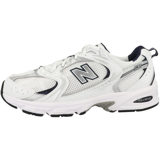 Picture of New Balance Unisex 530 Sneaker, White/Natural Indigo, 4.5 US Men - Size: 6 Women/4.5 Men