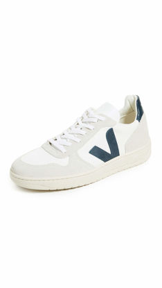 Picture of VEJA Men's V-10 Sneaker, B-Mesh White/Nautico, 9 - Size: 9