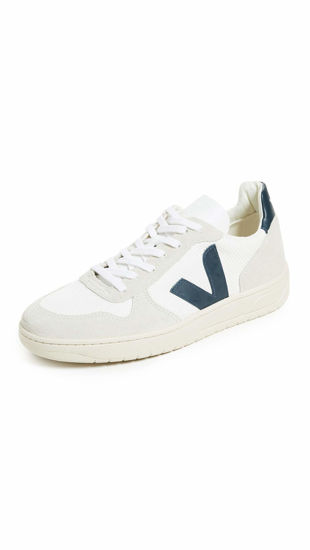Picture of VEJA Men's V-10 Sneaker, B-Mesh White/Nautico, 9 - Size: 9